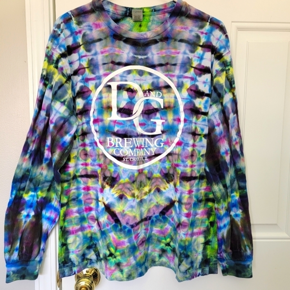 Gilden Hammer All Over Tie Dye Long Sleeve T Shirt D And G Brewing Company L